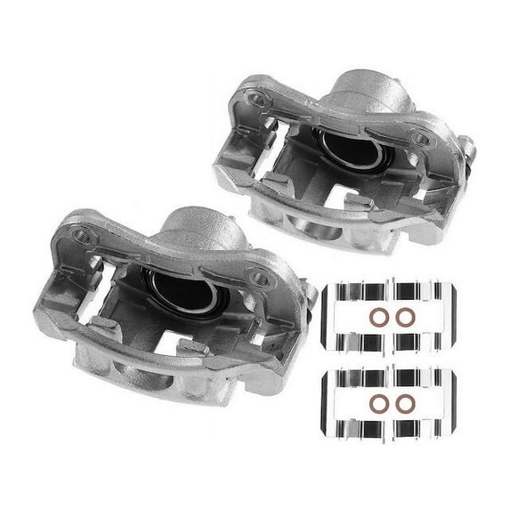 Front Brake Caliper Set 2 - Compatible with 2006 - 2011 Kia Rio Sedan - Autopart Premium