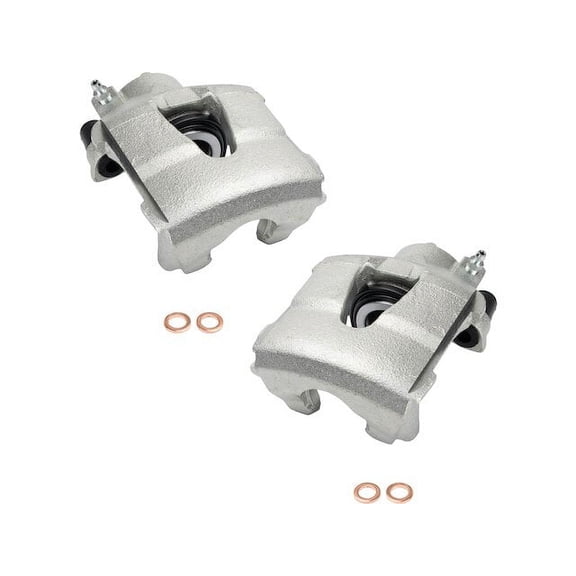 Front Brake Caliper Set 2 Piece - Compatible with 1998 - 2010 Volkswagen Beetle 1999 2000 2001 2002 2003 2004 2005 2006 2007 2008 2009