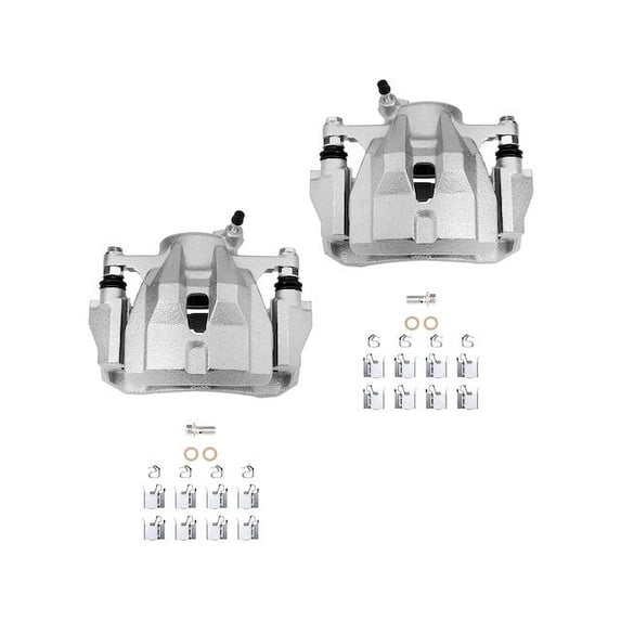 Front Brake Caliper Set - Compatible with 2009 - 2019 Toyota Corolla 1.8L 4-Cylinder 2010 2011 2012 2013 2014 2015 2016 2017 2018