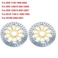 thumbnail image 1 of Front Brake Discs Disks Rotors For Kawasaki ZZR 1100 1990-1992 ZEPHYR 1100 1993-1998 97 ZRX1200 2001-2006 ZRX1200R 2001-2008 ZRX1200S 01-07 ZR 1100 Zephyr 1992-1995 2002-2005 ZXR NINJA 750 89-95, 1 of 4