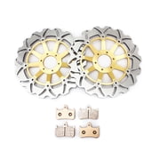 Front Brake Discs Rotors Pads For HONDA CBR900RR 1994-1997 VTR 1000 F 1997-2006 VFR 400 R 1989-1992