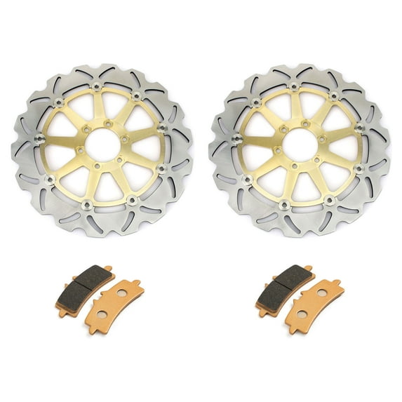 Front Brake Discs Rotors Pads For KTM RC8 08-12 07 08 09 10 11 RC8R 09-15 2009 2010 2011 2012 2013 2014