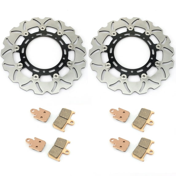Front Brake Discs Rotors Pads For YAMAHA YZF R1 1000CC 2007-2014 2008 2009 2010 2011 2012 2013