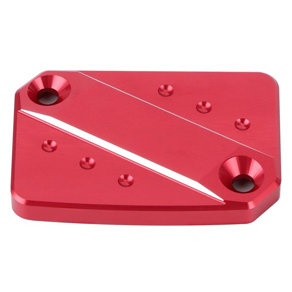 Front Brake Fluid Reservoir Cap Cover CNC Anodized Upper Brake Pump Oil Tank Shell Protector Replacement Component Compatible with Sport Motorcycles 2.2x1.5 Inches 55x37mm Red