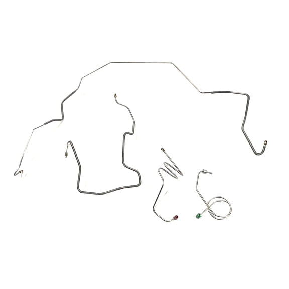 Front Brake Line Kit Galfan Coated Steel Prebent, Fits 76-79 Ford F-100 Trucks, Short Bed, 2WD