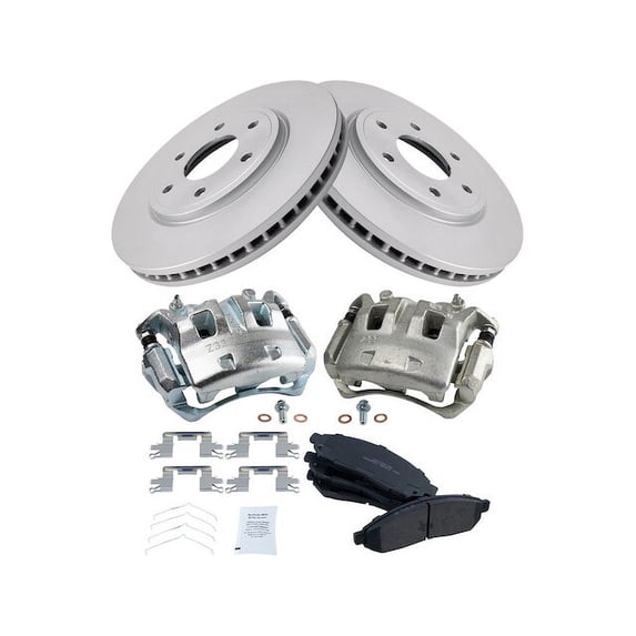 Front Brake Pad Rotor and Caliper Set - Compatible with 2005 - 2018 Nissan Frontier 2.5L 4-Cylinder 2006 2007 2008 2009 2010 2011 2012 2013 2014 2015 2016 2017