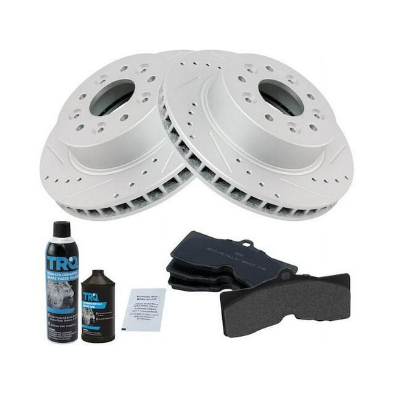 Front Brake Pad and Rotor Kit - Compatible with 1965 - 1982 Chevy Corvette 1966 1967 1968 1969 1970 1971 1972 1973 1974 1975 1976 1977 1978 1979 1980 1981