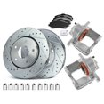 thumbnail image 1 of Front Brake Pad Rotor and Caliper Set 8 - Compatible with 2013 - 2016 Chrysler Town & Country 3.6L V6 2014 2015, 1 of 2