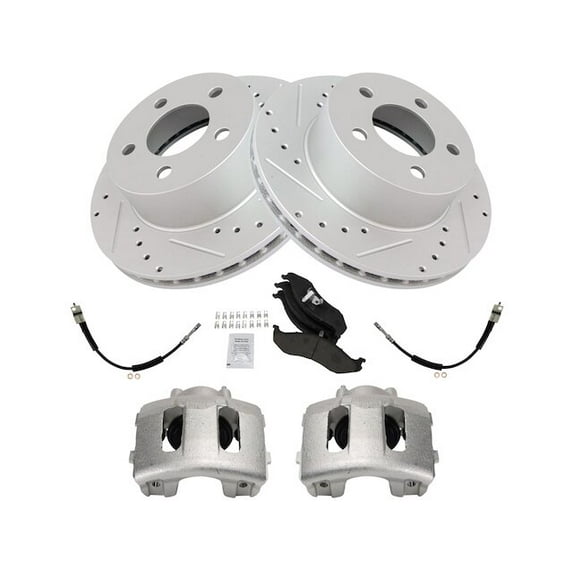 Front Brake Pad Rotor and Caliper Set - Compatible with 1990 - 1992 ...