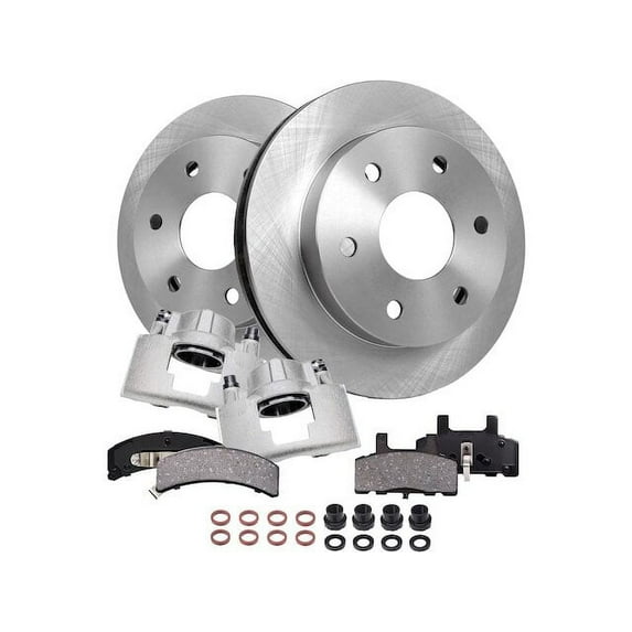 Front Brake Pad Rotor and Caliper Set - Compatible with 1994 - 1996 GMC K1500 6.5L V8 1995