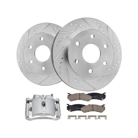 Front Brake Pad Rotor and Caliper Set - Compatible with 2000 - 2006 GMC Yukon XL 1500 2001 2002 2003 2004 2005