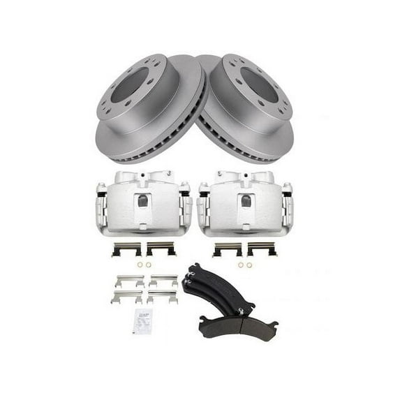 Front Brake Pad Rotor and Caliper Set - Compatible with 2001 - 2004 Chevy Silverado 2500 HD 2002 2003
