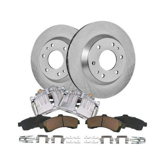 Front Brake Pad Rotor and Caliper Set - Compatible with 2002 - 2004 Oldsmobile Bravada Base 2003