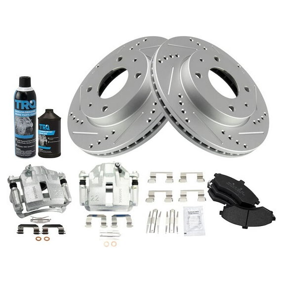 Front Brake Pad Rotor and Caliper Set - Compatible with 2002 - 2005 Hyundai Elantra 2003 2004
