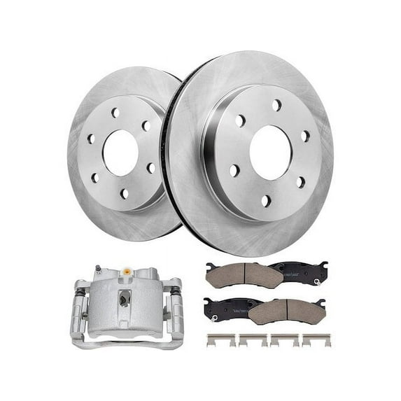 Front Brake Pad Rotor and Caliper Set - Compatible with 2002 - 2006 Cadillac Escalade Base 2003 2004 2005