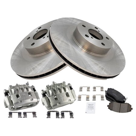 Front Brake Pad Rotor and Caliper Set - Compatible with 2003 - 2008 Subaru Forester 2004 2005 2006 2007