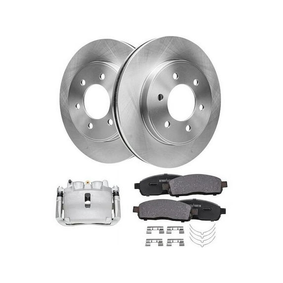 Front Brake Pad Rotor and Caliper Set - Compatible with 2005 - 2008 Ford F-150 2006 2007