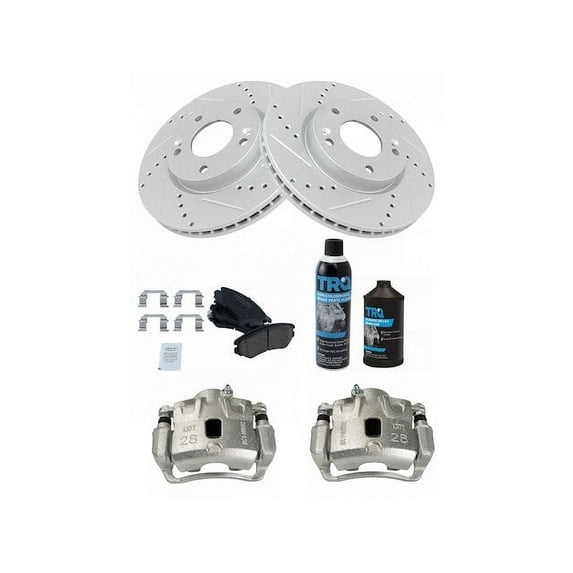 Front Brake Pad Rotor and Caliper Set - Compatible with 2005 - 2010 Kia Sportage 2006 2007 2008 2009