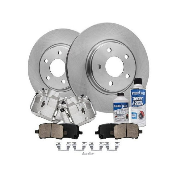 Front Brake Pad Rotor and Caliper Set - Compatible with 2006 - 2010 Pontiac G6 2007 2008 2009