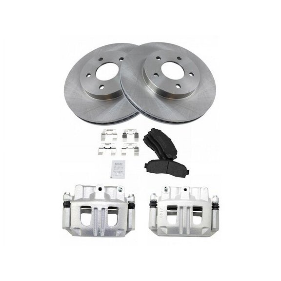 Front Brake Pad Rotor and Caliper Set - Compatible with 2006 Pontiac Torrent