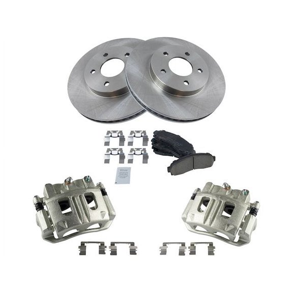 Front Brake Pad Rotor and Caliper Set - Compatible with 2006 Pontiac Torrent