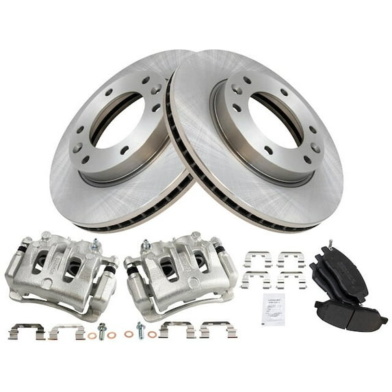 Front Brake Pad Rotor and Caliper Set - Compatible with 2007 - 2008 Hyundai Entourage