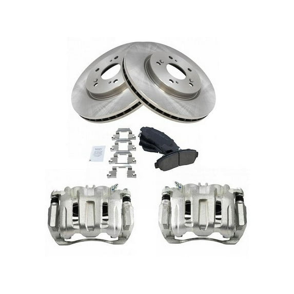 Front Brake Pad Rotor and Caliper Set - Compatible with 2007 - 2012 Acura RDX 2008 2009 2010 2011