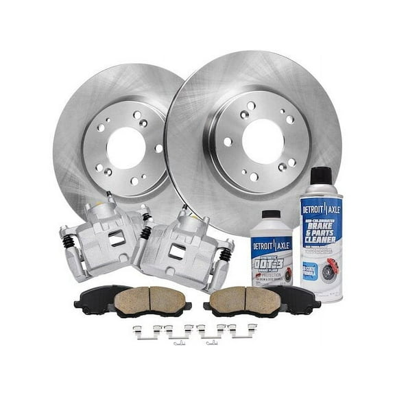 Front Brake Pad Rotor and Caliper Set - Compatible with 2007 - 2012 Dodge Caliber 2008 2009 2010 2011