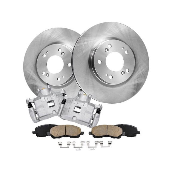 Front Brake Pad Rotor and Caliper Set - Compatible with 2007 - 2012 Dodge Caliber 2008 2009 2010 2011