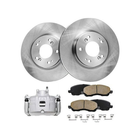 Front Brake Pad Rotor and Caliper Set - Compatible with 2007 - 2017 Jeep Patriot 2008 2009 2010 2011 2012 2013 2014 2015 2016