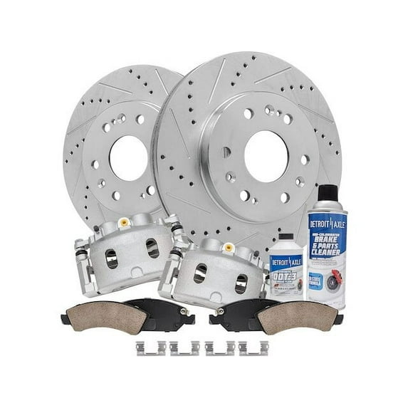 Front Brake Pad Rotor and Caliper Set - Compatible with 2008 - 2013 Chevy Avalanche 2009 2010 2011 2012