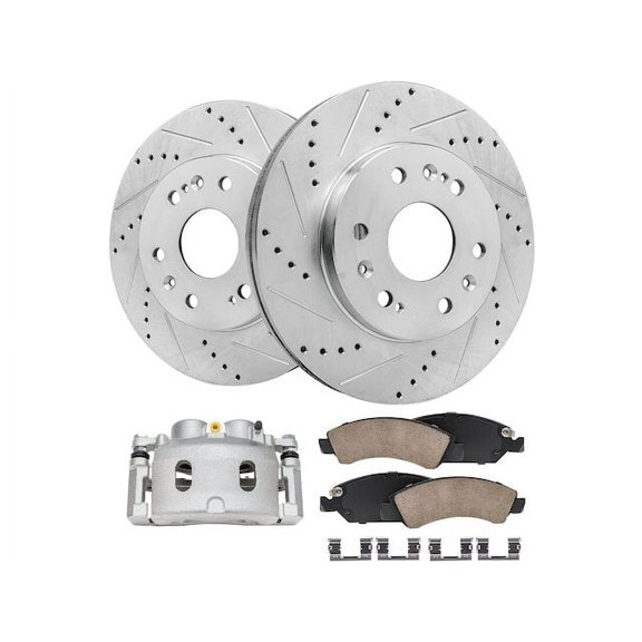 Front Brake Pad Rotor and Caliper Set - Compatible with 2008 - 2013 Chevy Avalanche 2009 2010 2011 2012