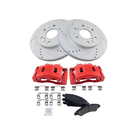 Front Brake Pad Rotor and Caliper Set - Compatible with 2008 - 2020 Chevy Tahoe 2009 2010 2011 2012 2013 2014 2015 2016 2017 2018 2019