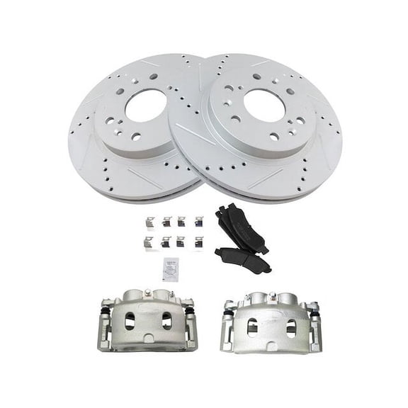 Front Brake Pad Rotor and Caliper Set - Compatible with 2008 - 2020 GMC Yukon 2009 2010 2011 2012 2013 2014 2015 2016 2017 2018 2019