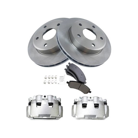 Front Brake Pad Rotor and Caliper Set - Compatible with 2009 - 2010 Dodge Dakota