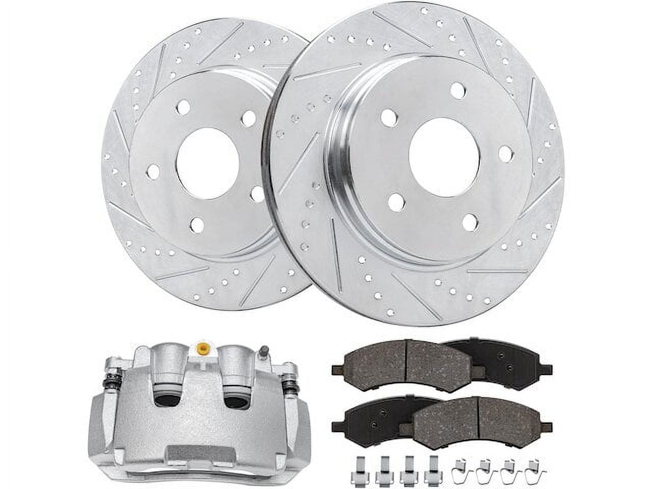 Front Brake Pad Rotor and Caliper Set Compatible with 2009 2010