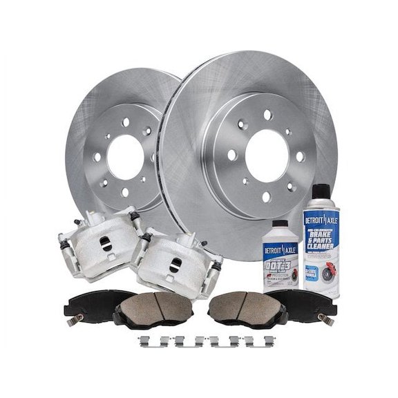 Front Brake Pad Rotor and Caliper Set - Compatible with 2010 - 2014 Honda Insight 2011 2012 2013