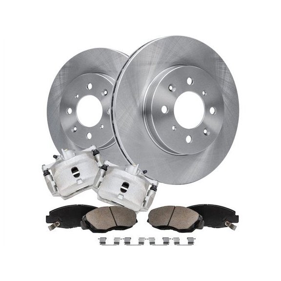 Front Brake Pad Rotor and Caliper Set - Compatible with 2010 - 2014 Honda Insight 2011 2012 2013