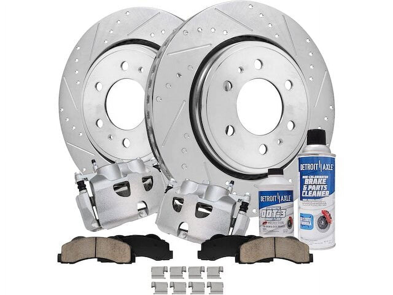 Front Brake Pad Rotor and Caliper Set - Compatible with 2010 - 2021