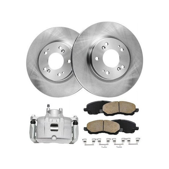 Front Brake Pad Rotor and Caliper Set - Compatible with 2011 - 2014 Chrysler 200 2012 2013