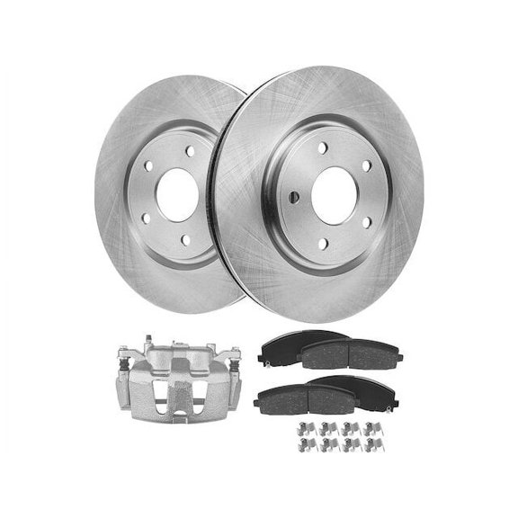 Front Brake Pad Rotor and Caliper Set - Compatible with 2012 - 2020 Dodge Grand Caravan 2013 2014 2015 2016 2017 2018 2019