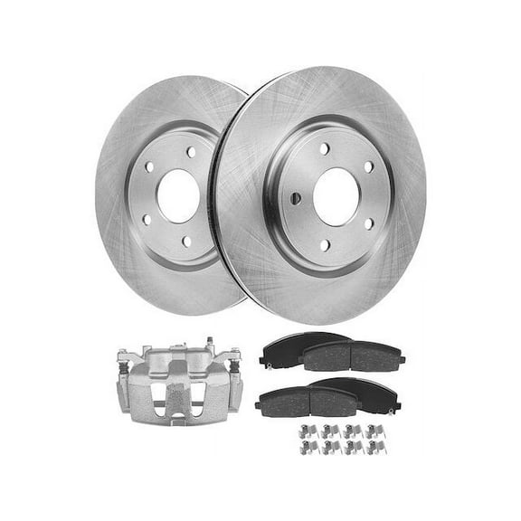 Front Brake Pad Rotor and Caliper Set - Compatible with 2012 - 2020 Dodge Grand Caravan 2013 2014 2015 2016 2017 2018 2019