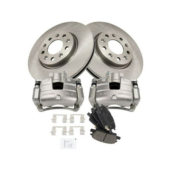 Front Brake Pad Rotor and Caliper Set - Compatible with 2016 - 2019 Chevy Malibu 2017 2018