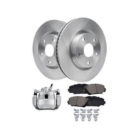 Front Brake Pad Rotor and Caliper Set - Compatible with 2016 - 2019 Toyota Mirai Base 2017 2018