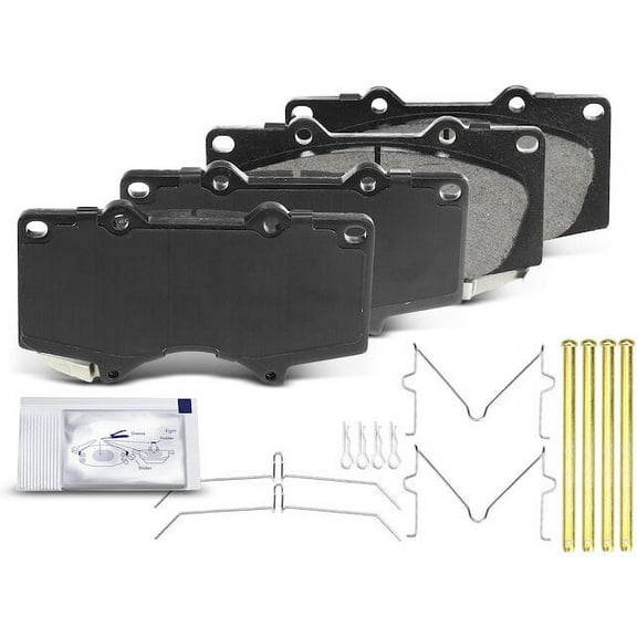 Front Brake Pad Set 4 - Compatible with 2003 - 2022 Toyota 4Runner 2004 2005 2006 2007 2008 2009 2010 2011 2012 2013 2014 2015 2016 2017 2018 2019 2020 2021