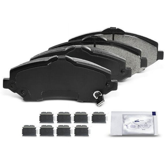 Front Brake Pad Set 4 - Compatible with 2008 - 2012 Jeep Liberty 3.7L V6 2009 2010 2011