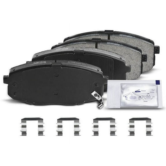 Front Brake Pad Set 4 - Compatible with 2010 - 2013 Kia Forte - Autopart Premium