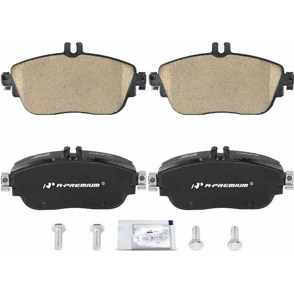Front Brake Pad Set 4 - Compatible with 2014 - 2017 Mercedes-Benz CLA250 2.0L 4-Cylinder 2015 2016