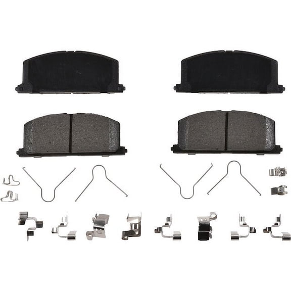 Front Brake Pad Set - Compatible with 1983 - 1998 Toyota Tercel Sedan 1984 1985 1986 1987 1988 1989 1990 1991 1992 1993 1994 1995 1996 1997