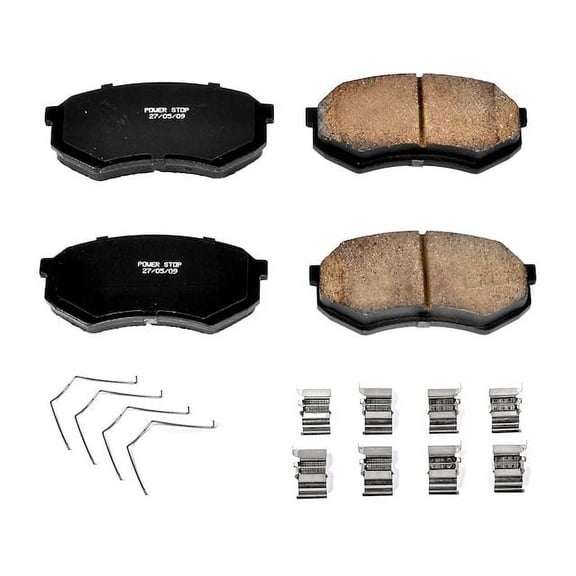 Front Brake Pad Set - Compatible with 1984 - 1986 Dodge Conquest - Power Stop
